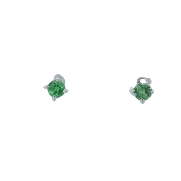 14K White Gold Green Garnet Stud Earrings Chipper's Jewelry Bonney Lake, WA