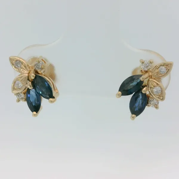 14KY Sapphire Diamond Stud Earrings Chipper's Jewelry Bonney Lake, WA