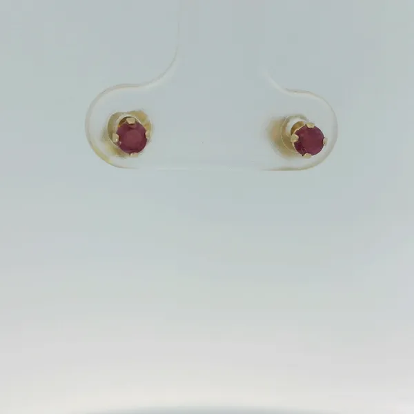 14KY 3mm Ruby Earrings Image 4 Chipper's Jewelry Bonney Lake, WA