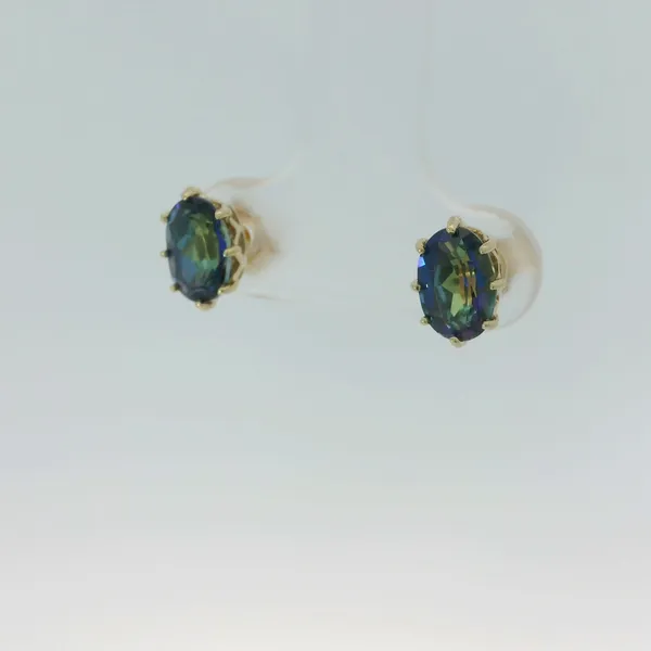 10KY Mystic Fire Topaz Earrings Image 4 Chipper's Jewelry Bonney Lake, WA