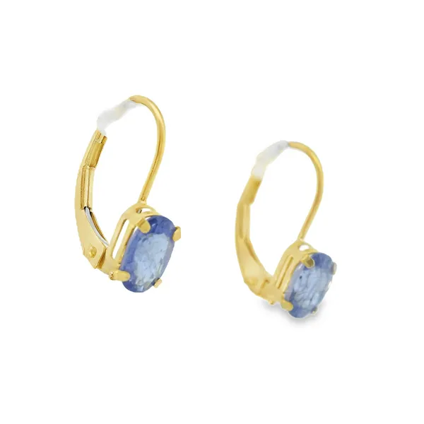 14KY Tanzanite Leverback Earrings Image 3 Chipper's Jewelry Bonney Lake, WA