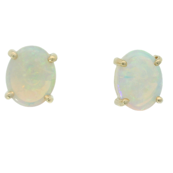 14K Yellow Gold Opal Stud Earrings Chipper's Jewelry Bonney Lake, WA