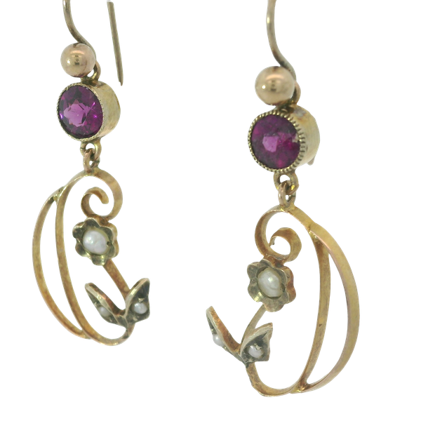 10K Yellow Gold Victorian Drop Earrings Chipper's Jewelry Bonney Lake, WA