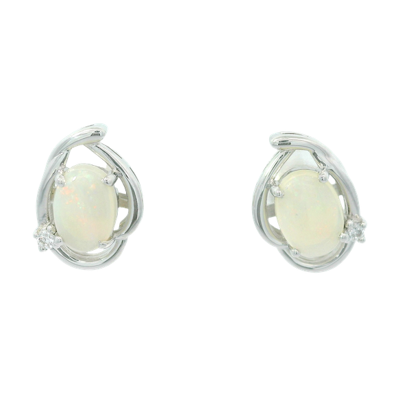 Opal Doublet CZ Sterling Silver Earrings Chipper's Jewelry Bonney Lake, WA