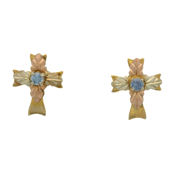 10K Yellow Gold Lab Created Sapphire Stud Earrings Chipper's Jewelry Bonney Lake, WA
