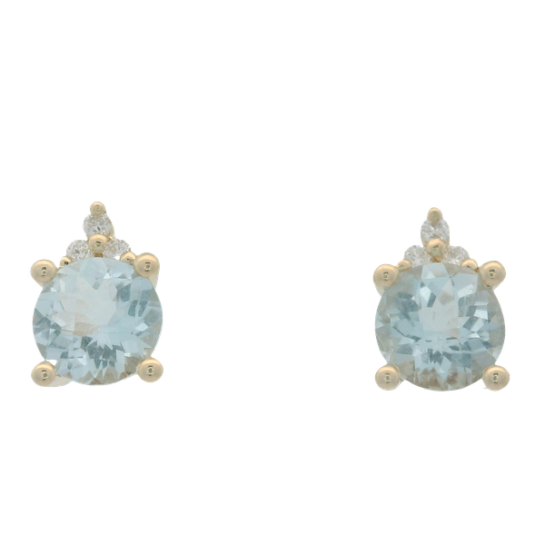 14K Yellow Gold Aquamarine Earrings Chipper's Jewelry Bonney Lake, WA