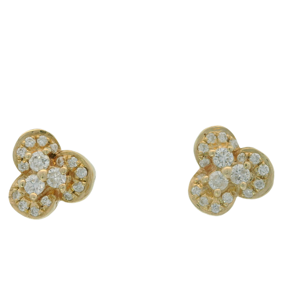 14K Yellow Gold Diamond Earrings Chipper's Jewelry Bonney Lake, WA