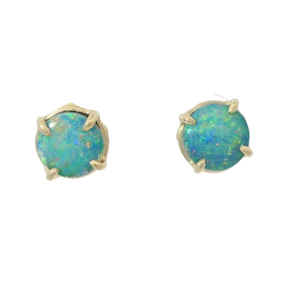 14KY Vintage Opal Sapphire Dangle Earrings Chipper's Jewelry Bonney Lake, WA