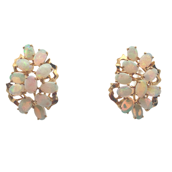 14K Yellow Gold Opal Earrings Chipper's Jewelry Bonney Lake, WA