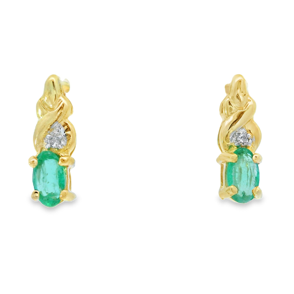 10KY Emerald and Diamond Earrings Chipper's Jewelry Bonney Lake, WA