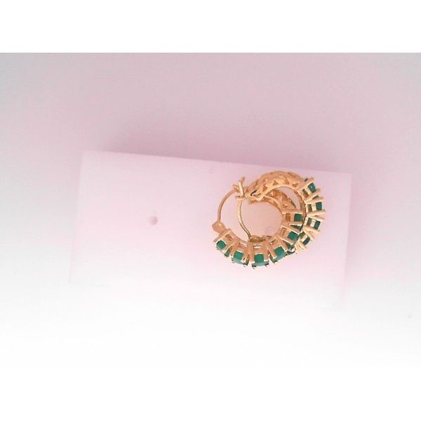 14KY Emerald Huggie Hoops. Chipper's Jewelry Bonney Lake, WA