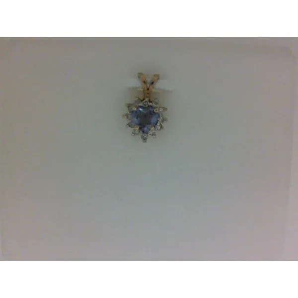 10K Yellow Gold Diamond and Tanzanite Heart Pendant Chipper's Jewelry Bonney Lake, WA