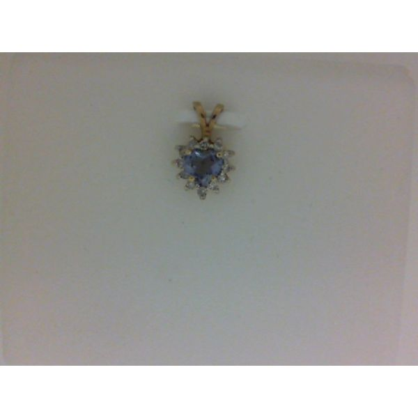 10K Yellow Gold Diamond and Tanzanite Heart Pendant Chipper's Jewelry Bonney Lake, WA