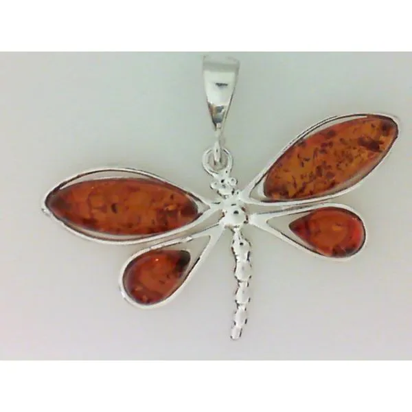 Sterling Silver Baltic Amber Dragonfly Pendant Chipper's Jewelry Bonney Lake, WA