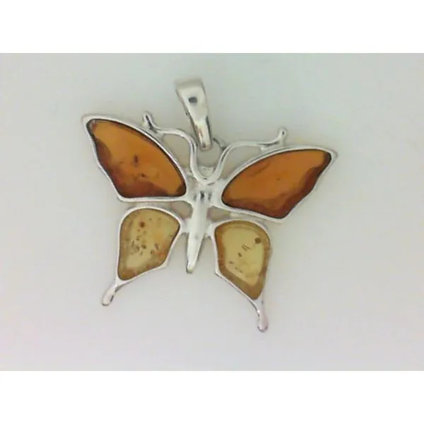 Sterling Silver Baltic Amber Butterfly Pendant Chipper's Jewelry Bonney Lake, WA