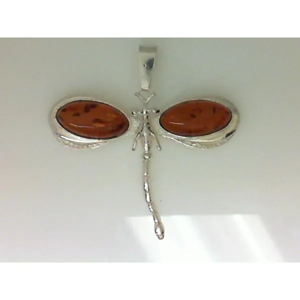 Sterling Silver Baltic Amber Dragonfly Pendant Chipper's Jewelry Bonney Lake, WA