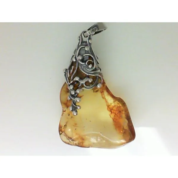 Sterling Silver Baltic Amber Pendant Chipper's Jewelry Bonney Lake, WA