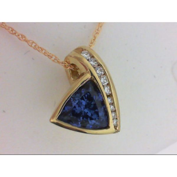 14K Yellow Gold Tanzanite and Diamond Pendant Chipper's Jewelry Bonney Lake, WA