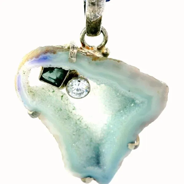 Blue Druzy on Beaded Necklace Image 2 Chipper's Jewelry Bonney Lake, WA