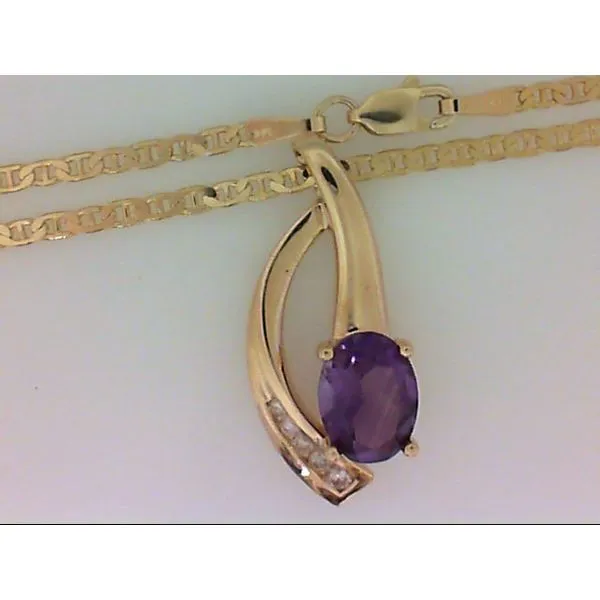 14K Yellow Gold Amethyst Pendant Chipper's Jewelry Bonney Lake, WA