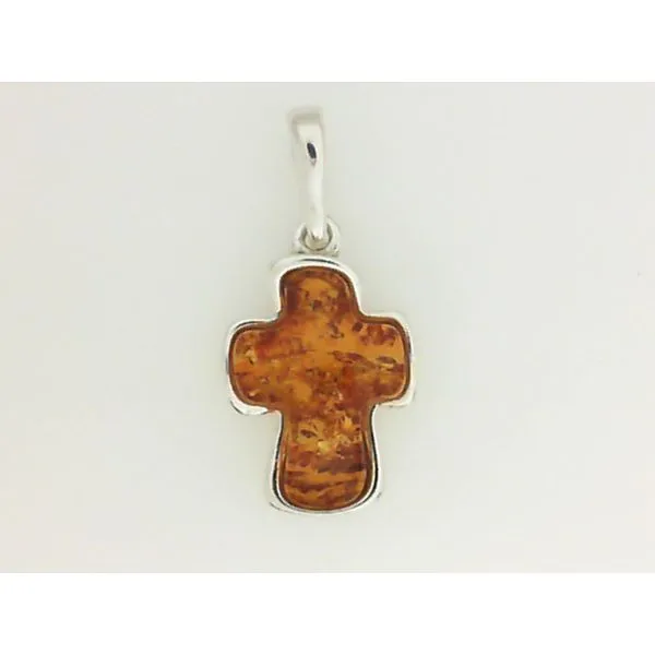 925 Sterling Silver Amber Cross Pendant Chipper's Jewelry Bonney Lake, WA