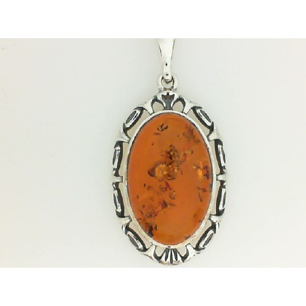 925 Oval Amber Pendant Chipper's Jewelry Bonney Lake, WA