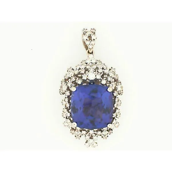 14K White Gold Tanzanite & Diamond Pendant Chipper's Jewelry Bonney Lake, WA