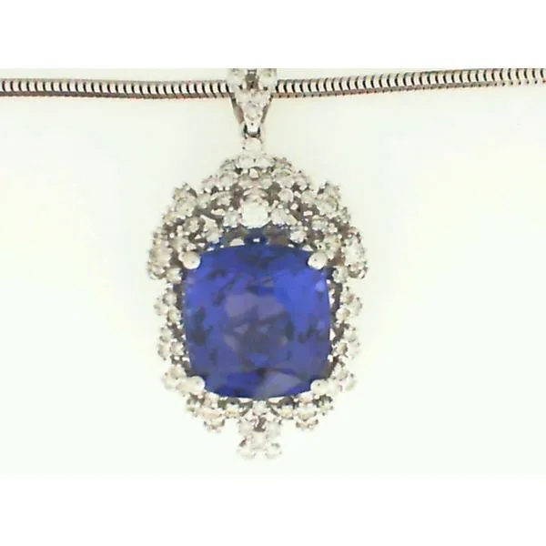 14K White Gold Tanzanite & Diamond Pendant Chipper's Jewelry Bonney Lake, WA