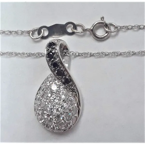 14K White Gold CZ Pendant with 14K White Gold Chain Chipper's Jewelry Bonney Lake, WA