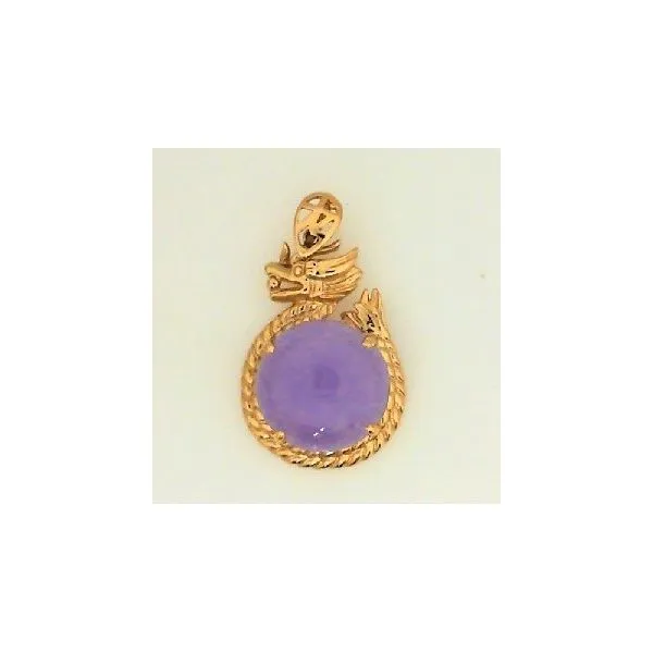 14K Yellow Gold Lavender Jade Pendant Chipper's Jewelry Bonney Lake, WA