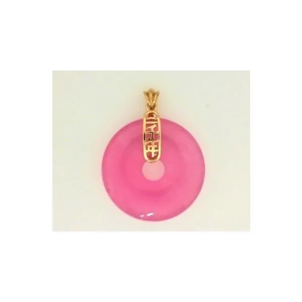 14K Yellow Gold Rose Jade Pendant Chipper's Jewelry Bonney Lake, WA