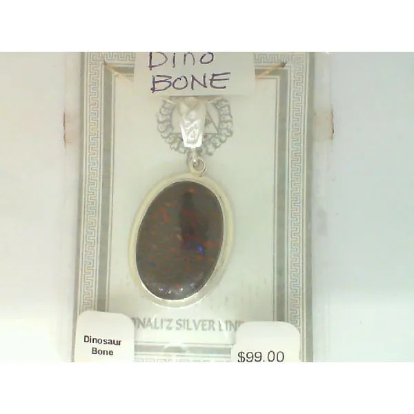 Sterling Silver Utah Dinosaur Bone Pendant Chipper's Jewelry Bonney Lake, WA