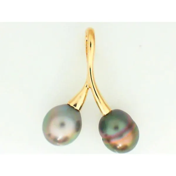 14KY Tahitian Pearls, Oval & Ringed, w/18