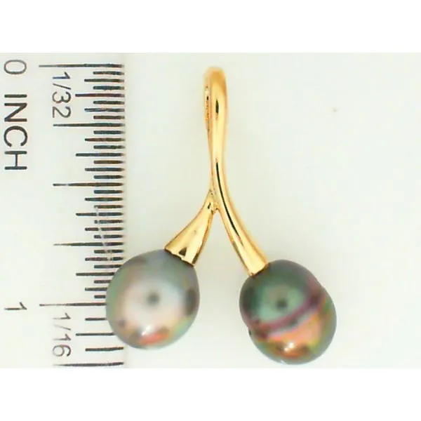 14KY Tahitian Pearls, Oval & Ringed, w/18