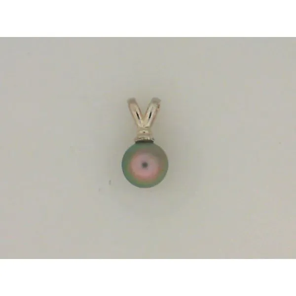 Gray Akoya Cultured Pearl Pendant with Silver Bail Image 3 Chipper's Jewelry Bonney Lake, WA