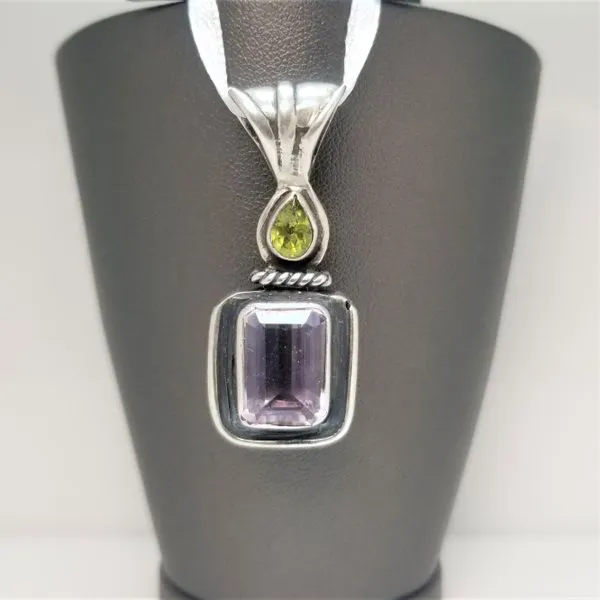 Purple and Green Stone Pendant in Sterling Silver Chipper's Jewelry Bonney Lake, WA