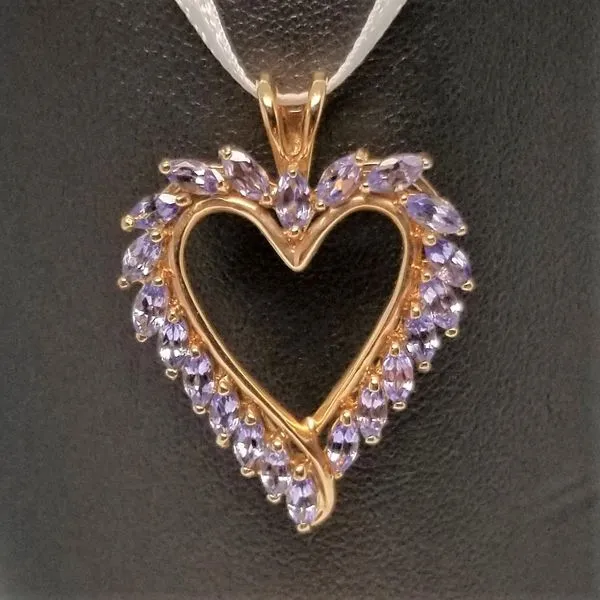Tanzanite Heart Pendant in 14kt Yellow Gold Chipper's Jewelry Bonney Lake, WA