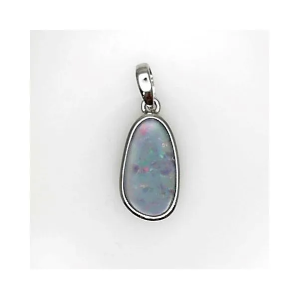 Silver Free Form Opal Pendant Image 2 Chipper's Jewelry Bonney Lake, WA