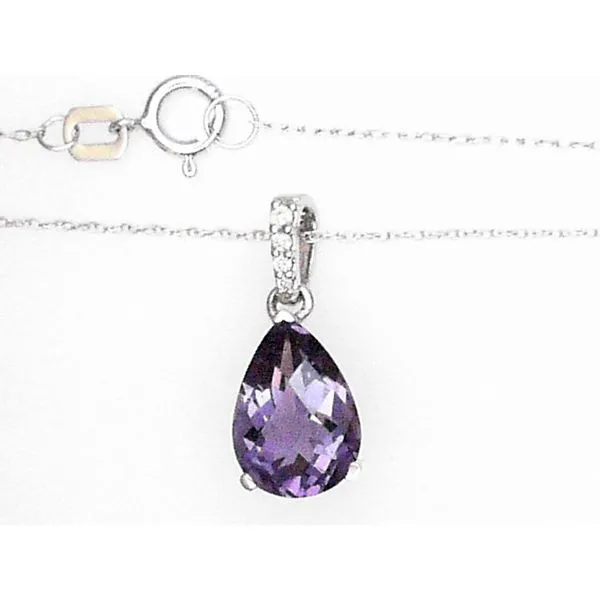 14K White Gold Amethyst Pendant Chipper's Jewelry Bonney Lake, WA