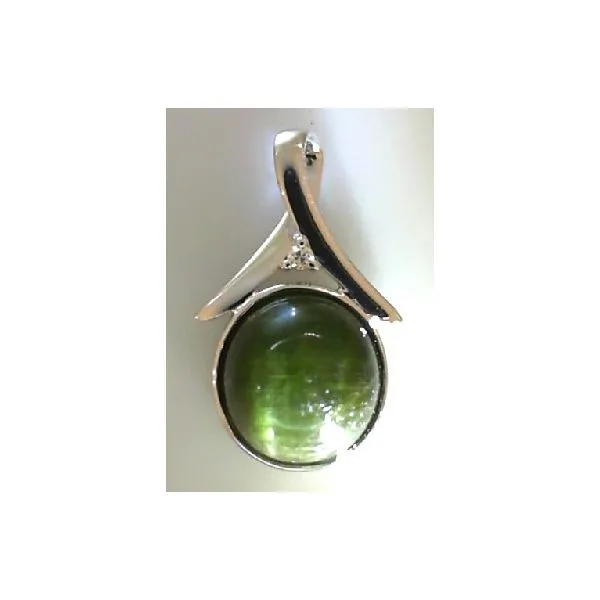 Sterling Silver Cat's Eye Tourmaline Pendant Chipper's Jewelry Bonney Lake, WA