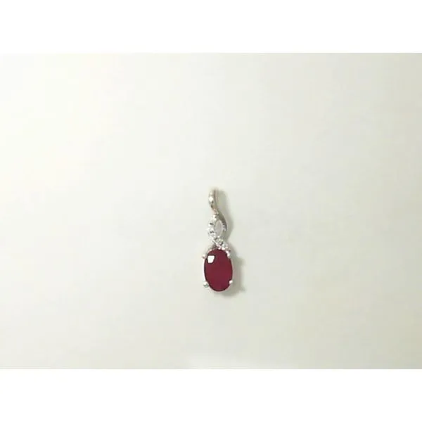14K White Gold Ruby Pendant Image 2 Chipper's Jewelry Bonney Lake, WA
