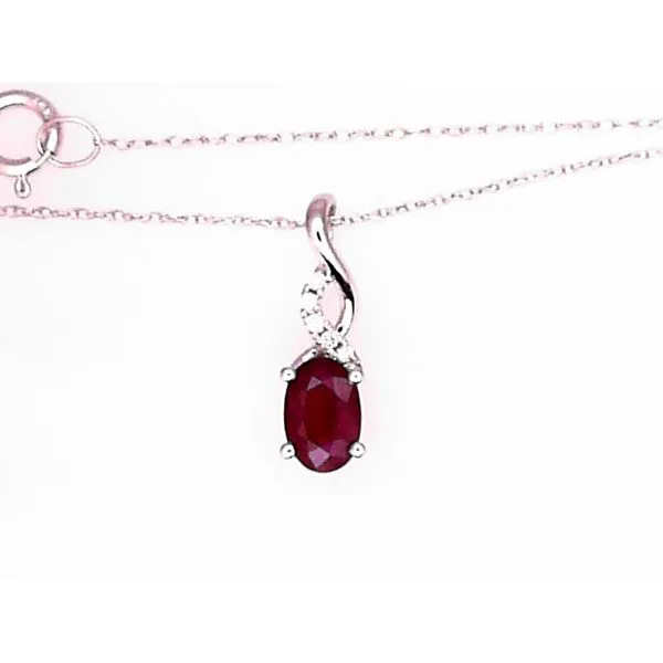 14K White Gold Ruby Pendant Chipper's Jewelry Bonney Lake, WA