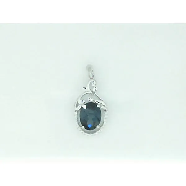 14K White Gold London Topaz Pendant Image 2 Chipper's Jewelry Bonney Lake, WA