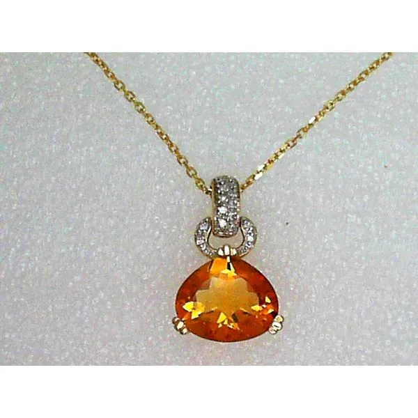 14K Yellow Gold Citrine Pendant Chipper's Jewelry Bonney Lake, WA