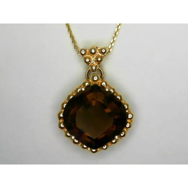 14K Yellow Gold Smokey Quartz Pendant Chipper's Jewelry Bonney Lake, WA