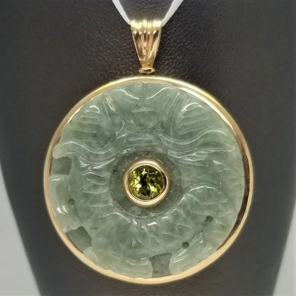 Double Sided Green Jade and Peridot/Lavender Jade and Ame...
