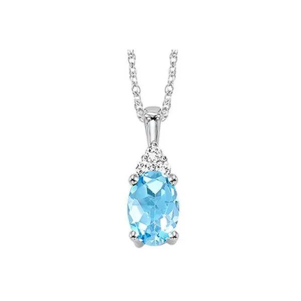 10K White Gold Blue Topaz Pendant Chipper's Jewelry Bonney Lake, WA