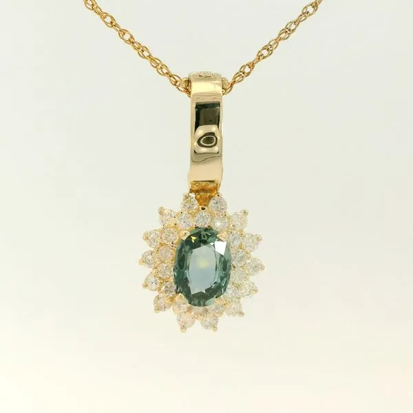 Sapphire & Diamond Pendant Image 5 Chipper's Jewelry Bonney Lake, WA