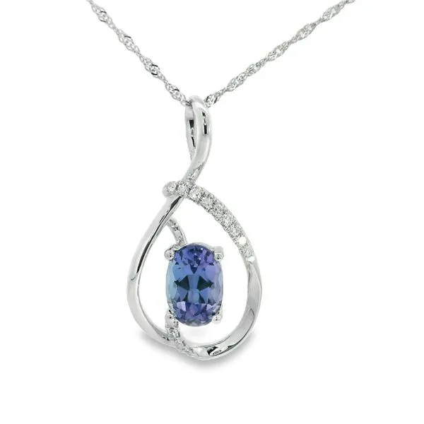14KW Oval Tanzanite Pendant with 13 Dias Chipper's Jewelry Bonney Lake, WA