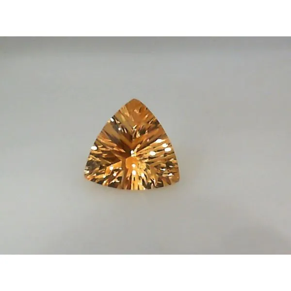 14K White Gold Fancy Trillion Citrine Pendant with 14K Singapore Chain Image 2 Chipper's Jewelry Bonney Lake, WA